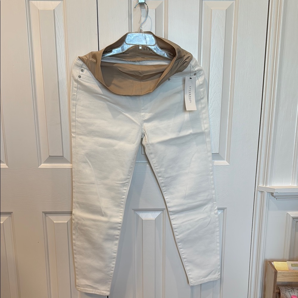Liverpool Jeans Company Women's Kay Maternity Ankle Skinny Jeans in White